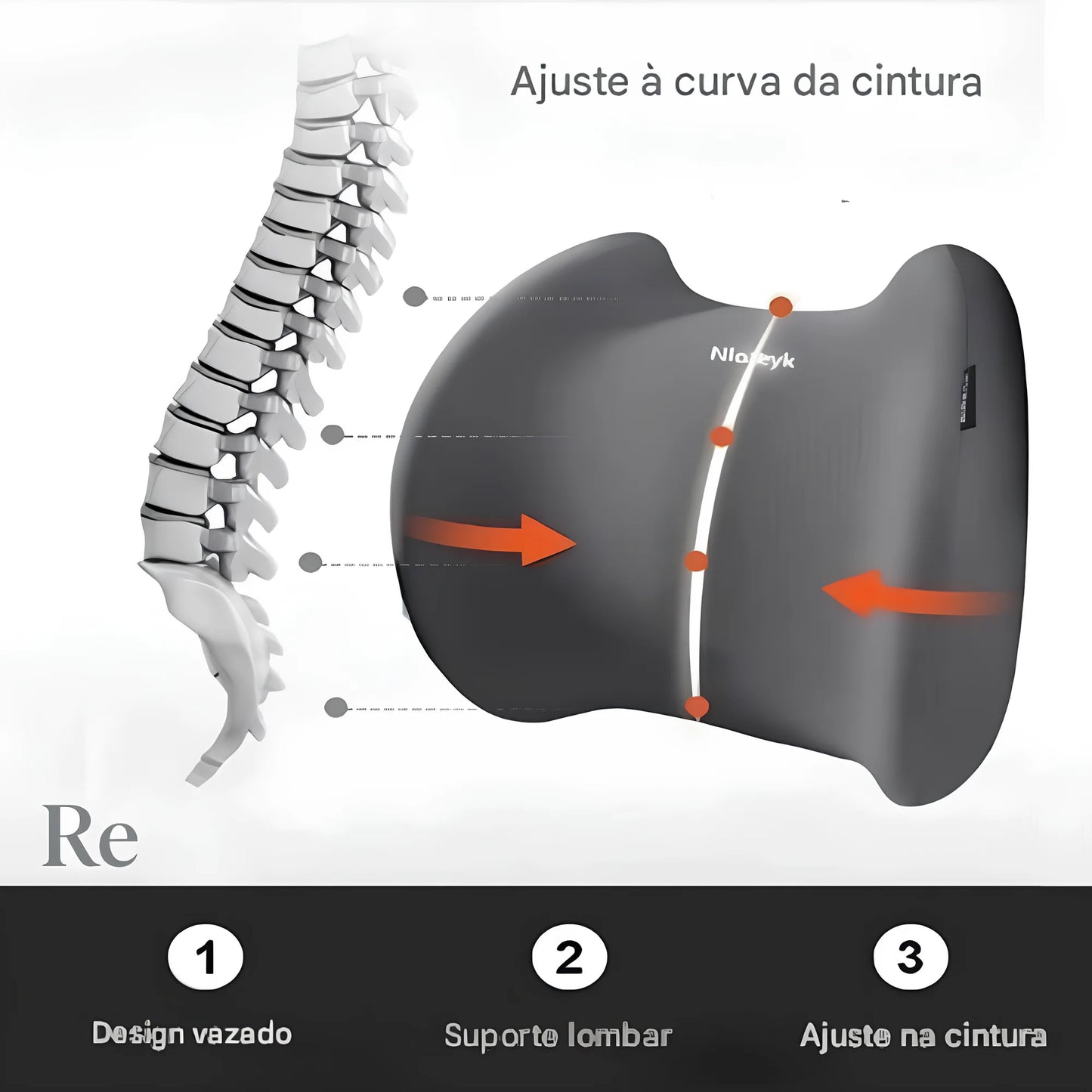 Apoio Multifuncional para Cabeça, Lombar e Coluna