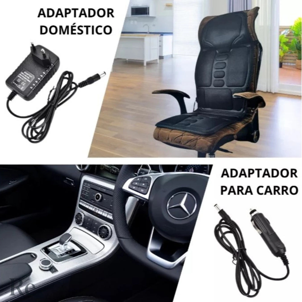 Assento Massageador de Costas e Pescoço com Infravermelho