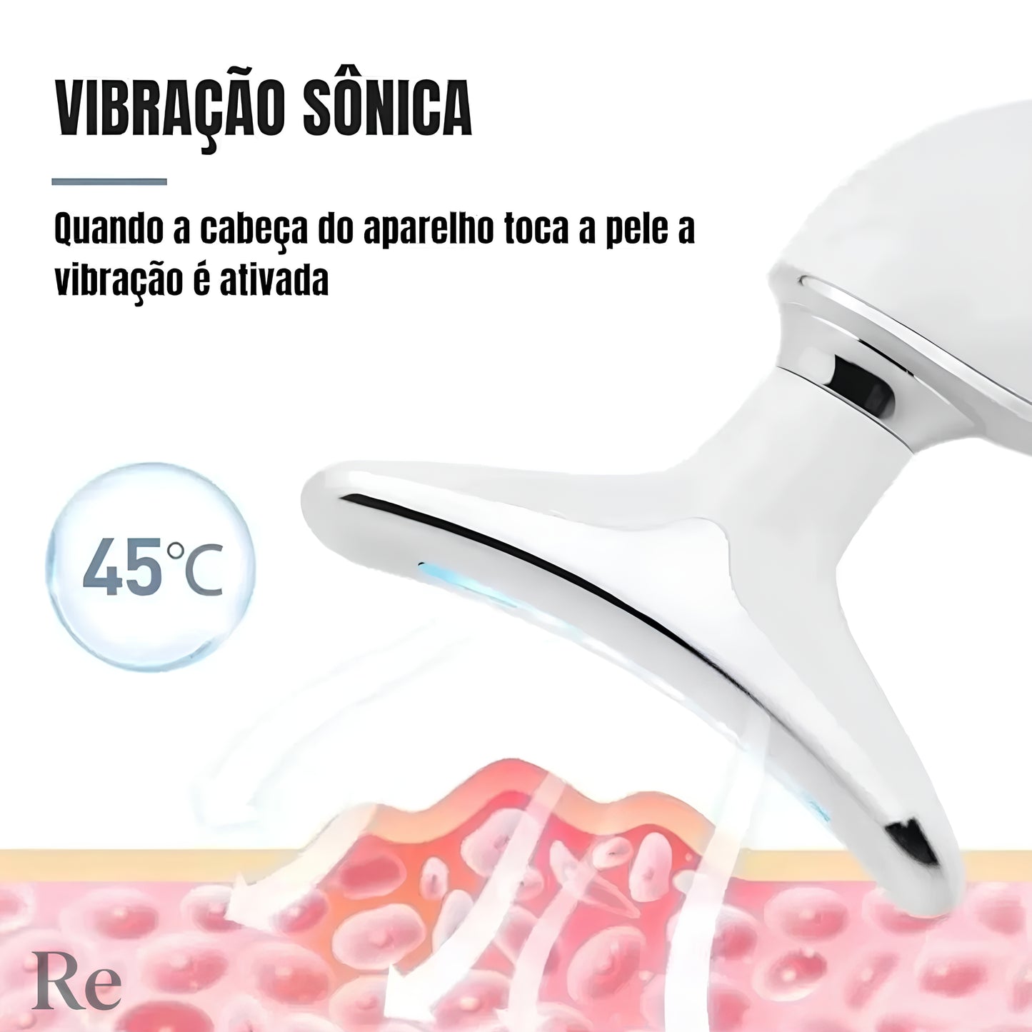 Massageador Facial Aquecido para Rejuvenescimento de pele