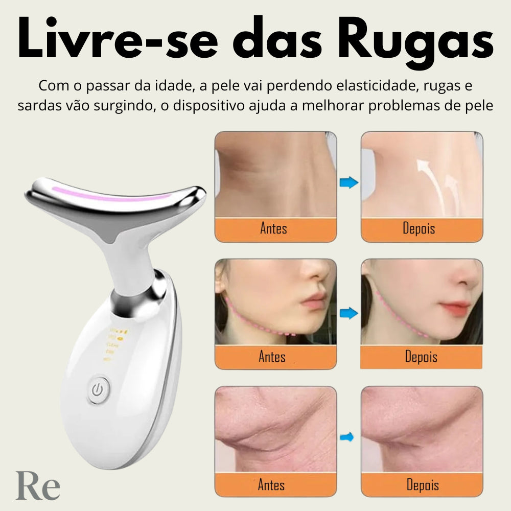 Massageador Facial Aquecido para Rejuvenescimento de pele