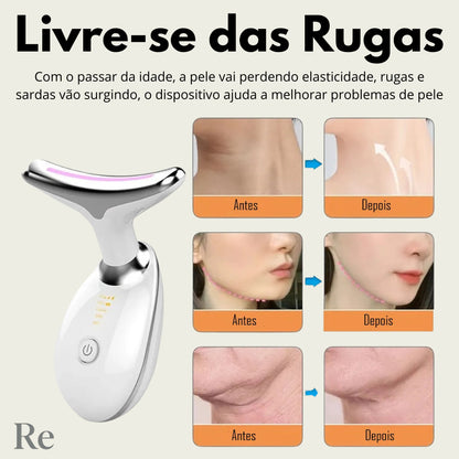 Massageador Facial Aquecido para Rejuvenescimento de pele
