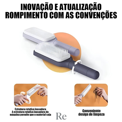 Pente Retrátil Antiestático - Limpeza sem Danos