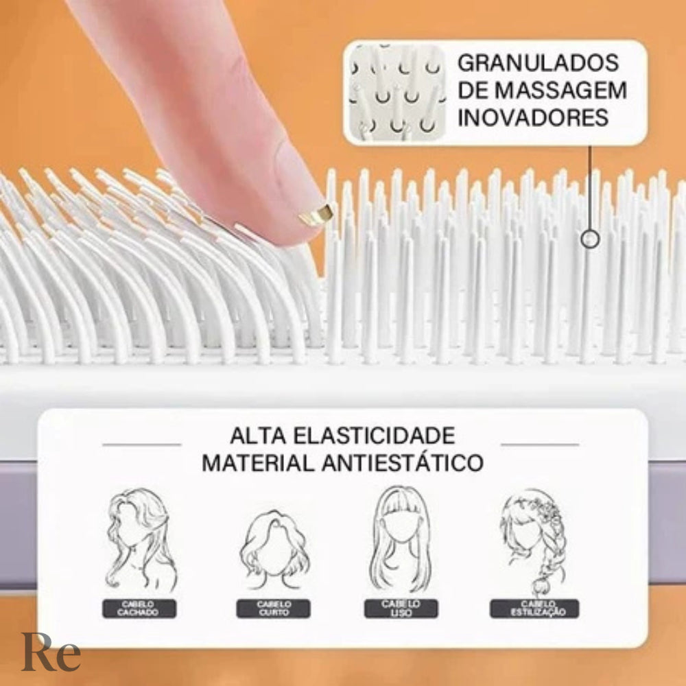 Pente Retrátil Antiestático - Limpeza sem Danos