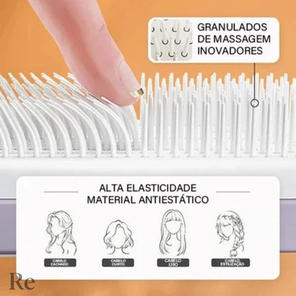 Pente Retrátil Antiestático - Limpeza sem Danos