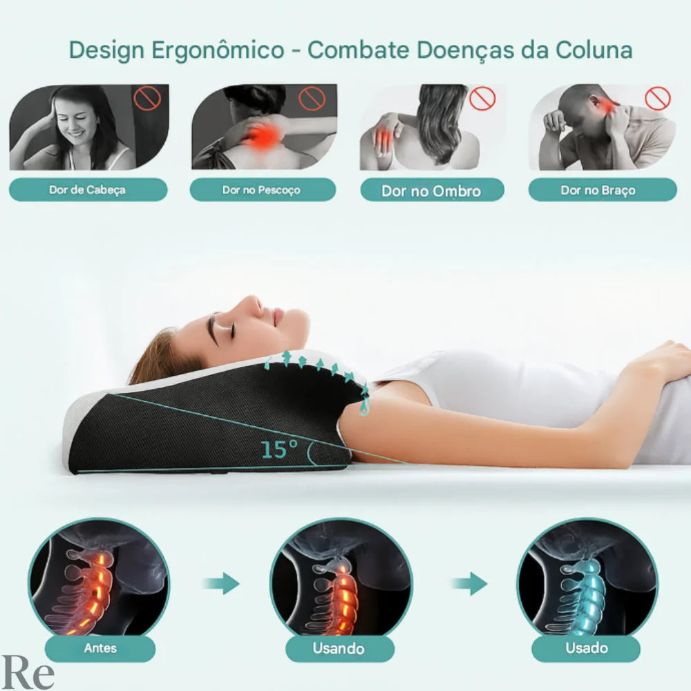 Travesseiro Ortopédico Anatômico com Suporte Premium