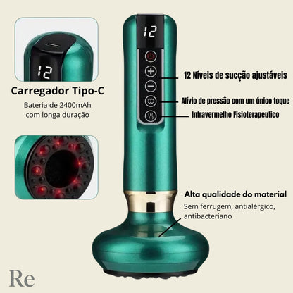 Massageador Ventosa a Vácuo com Infravermelho - Anti Celulite