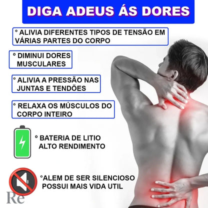 VibraMax - Pistola Massageadora 4 em 1 + Brinde