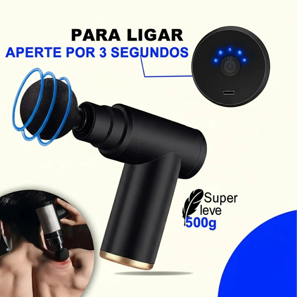VibraMax - Pistola Massageadora 4 em 1 + Brinde